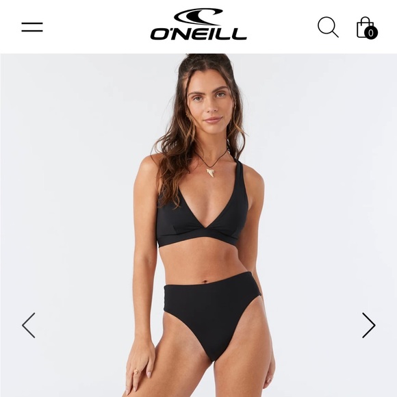 SALTWATER SOLIDS ACTIVE SURF BIKINI TOP Size: M - Picture 2 of 5